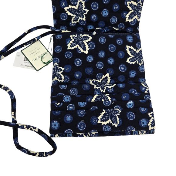 Vera Bradley Crossbody Wallet Blue Coin Pattern Retired Vintage Y2K NWT Quilted - Picture 6 of 12
